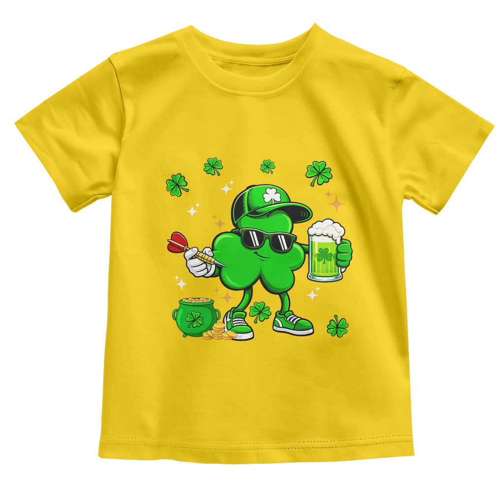 St Patricks Day Shamrock Darts And Beer Lover Gift Toddler T Shirt TS12 Daisy Print Your Wear