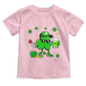 St Patricks Day Shamrock Darts And Beer Lover Gift Toddler T Shirt TS12 Light Pink Print Your Wear