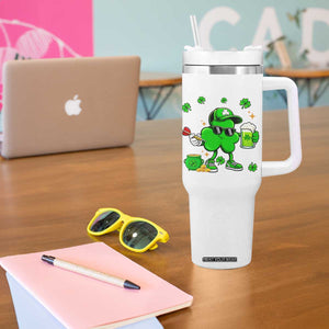 St Patricks Day Shamrock Darts And Beer Lover Gift Tumbler With Handle TS12 Print Your Wear