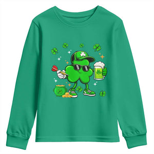 St Patricks Day Shamrock Darts And Beer Lover Gift Youth Sweatshirt TS12 Irish Green Print Your Wear