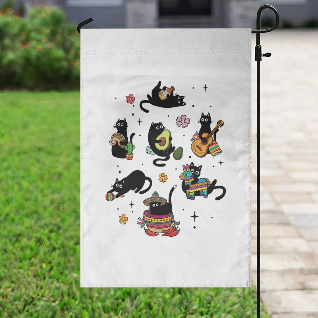 Funny Black Cat Lover Cinco De Mayo Garden Flag Mexican Fiesta Gift TS12 Print Your Wear