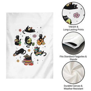Funny Black Cat Lover Cinco De Mayo Garden Flag Mexican Fiesta Gift TS12 Print Your Wear
