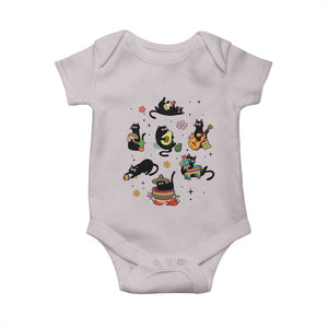 Funny Black Cat Lover Cinco De Mayo Baby Onesie Mexican Fiesta Gift TS12 Ice Gray Print Your Wear