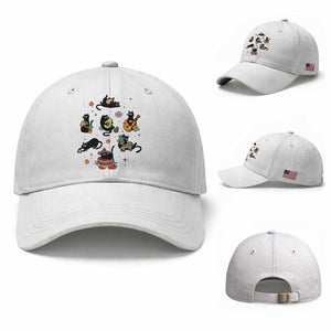 Funny Black Cat Lover Cinco De Mayo Baseball Cap Mexican Fiesta Gift TS12 Baseball Cap Universal Fit White Print Your Wear