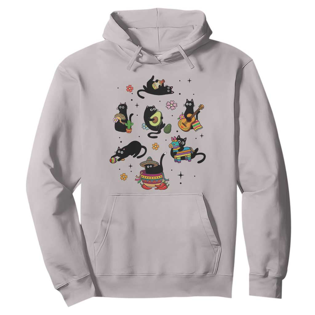 Funny Black Cat Lover Cinco De Mayo Hoodie Mexican Fiesta Gift TS12 Ice Gray Print Your Wear