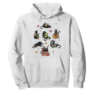 Funny Black Cat Lover Cinco De Mayo Hoodie Mexican Fiesta Gift TS12 White Print Your Wear