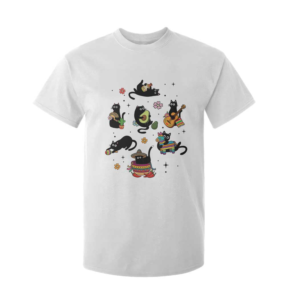 Funny Black Cat Lover Cinco De Mayo T Shirt For Kid Mexican Fiesta Gift TS12 White Print Your Wear