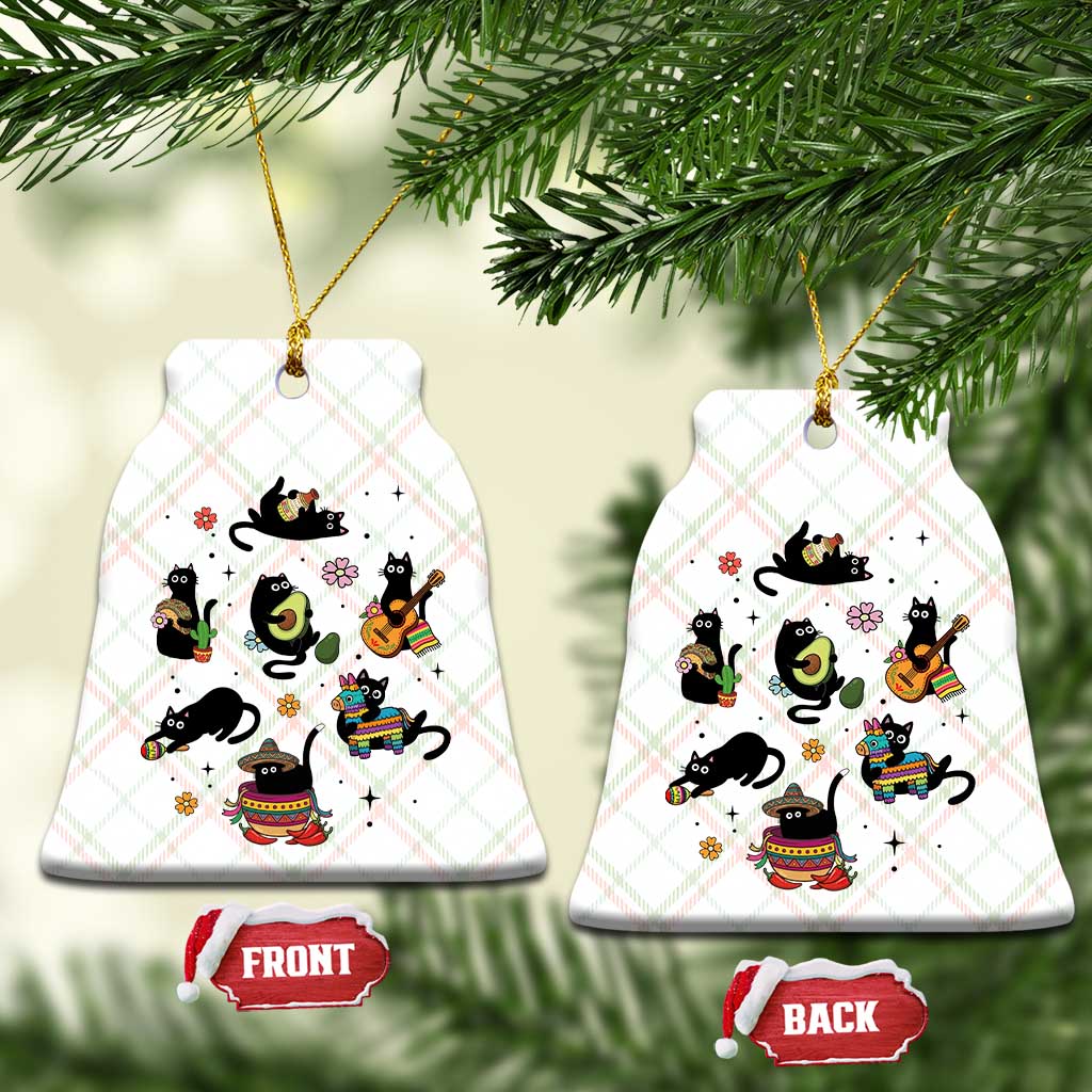 Funny Black Cat Lover Cinco De Mayo Ceramic Ornament Mexican Fiesta Gift TS12 Print Your Wear