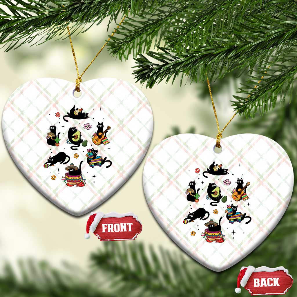 Funny Black Cat Lover Cinco De Mayo Ceramic Ornament Mexican Fiesta Gift TS12 Print Your Wear