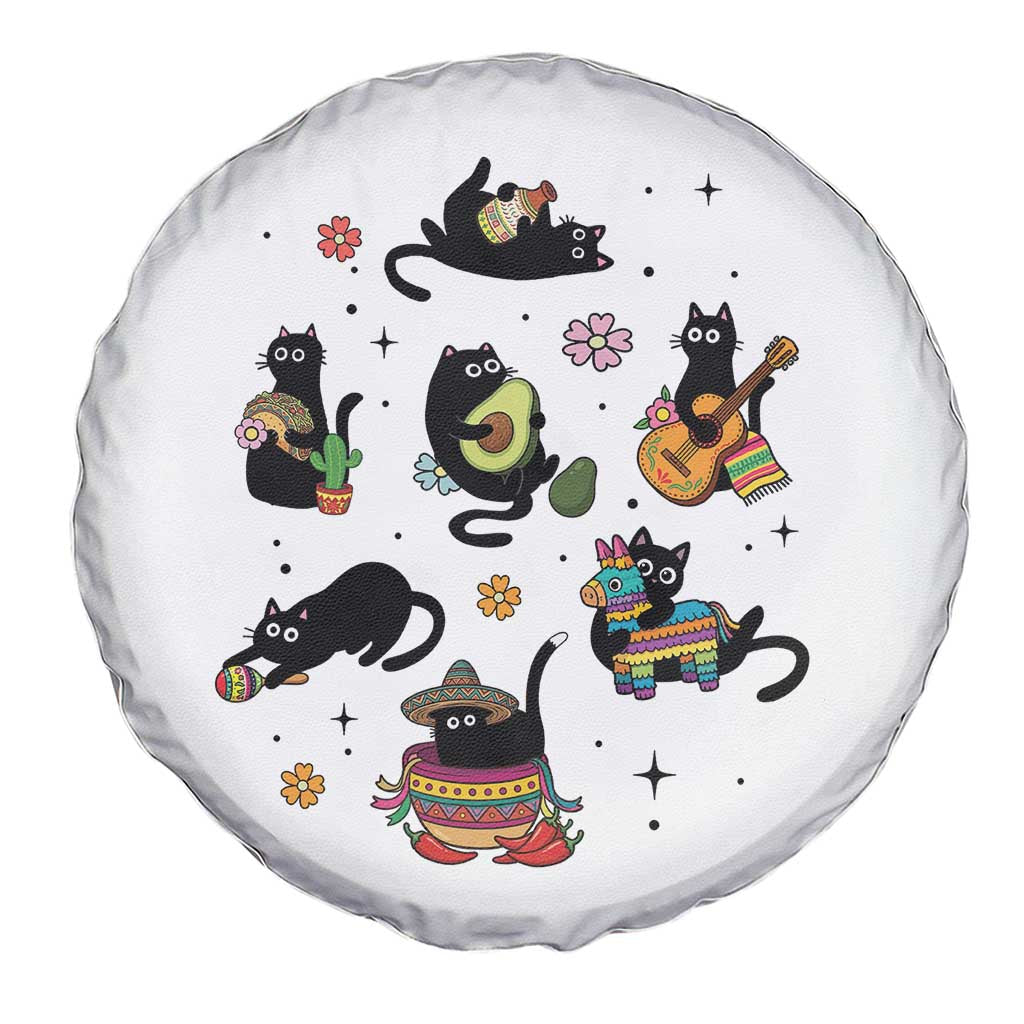 Funny Black Cat Lover Cinco De Mayo Spare Tire Cover Mexican Fiesta Gift TS12 Print Your Wear