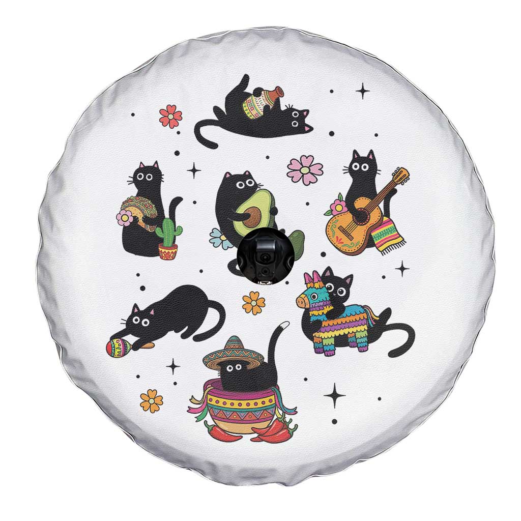 Funny Black Cat Lover Cinco De Mayo Spare Tire Cover Mexican Fiesta Gift TS12 Print Your Wear