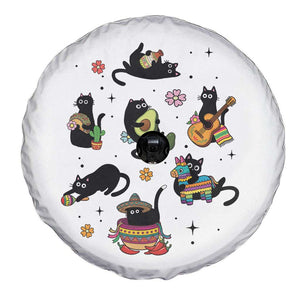 Funny Black Cat Lover Cinco De Mayo Spare Tire Cover Mexican Fiesta Gift TS12 Print Your Wear