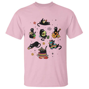 Funny Black Cat Lover Cinco De Mayo T Shirt Mexican Fiesta Gift TS12 Light Pink Print Your Wear