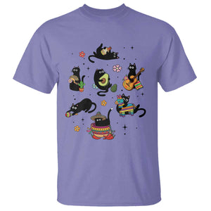 Funny Black Cat Lover Cinco De Mayo T Shirt Mexican Fiesta Gift TS12 Violet Print Your Wear