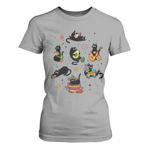 Funny Black Cat Lover Cinco De Mayo T Shirt For Women Mexican Fiesta Gift TS12 Sport Gray Print Your Wear
