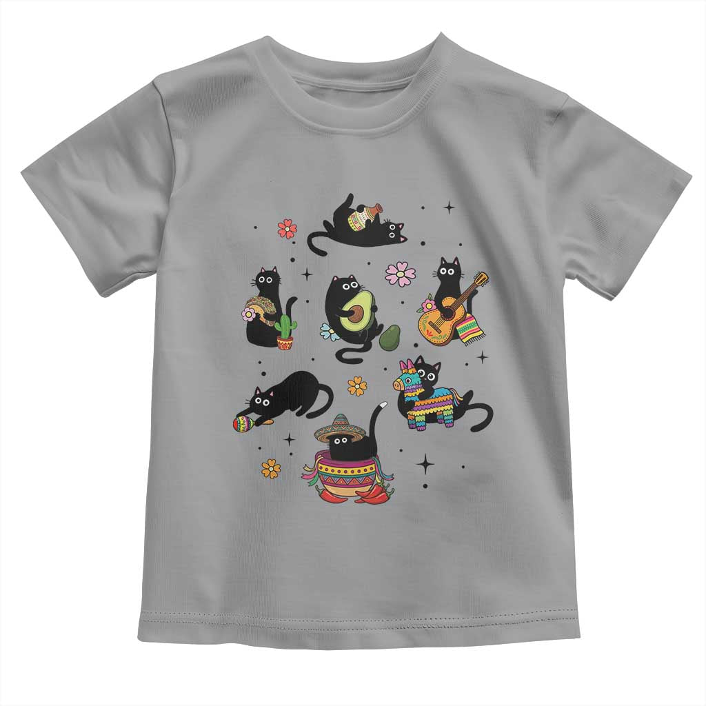 Funny Black Cat Lover Cinco De Mayo Toddler T Shirt Mexican Fiesta Gift TS12 Sport Gray Print Your Wear