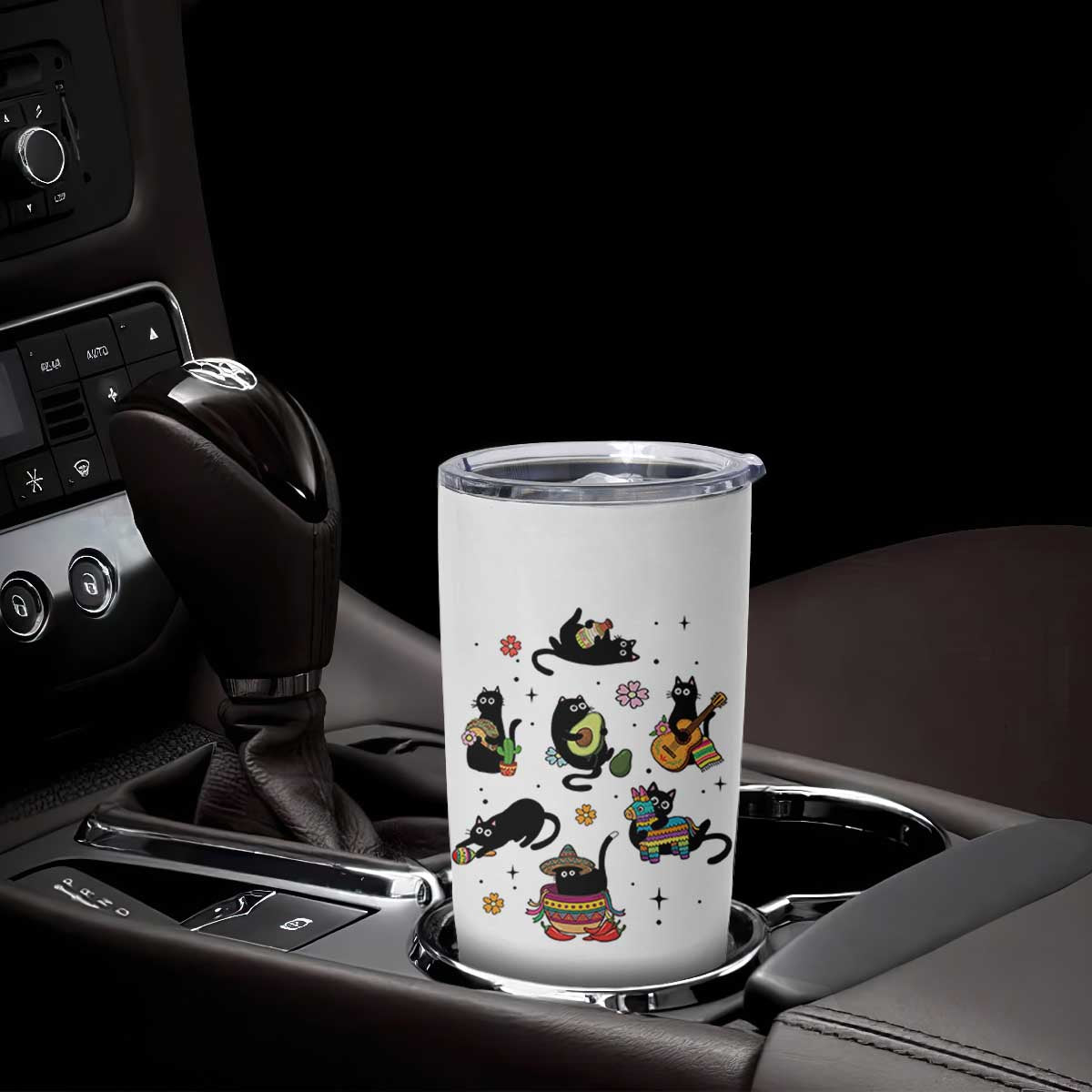 Funny Black Cat Lover Cinco De Mayo Tumbler Cup Mexican Fiesta Gift TS12 Print Your Wear