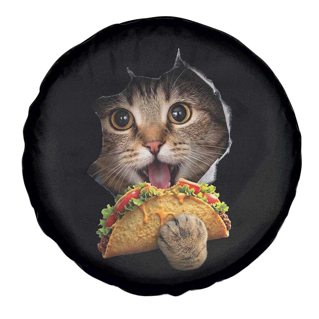 Funny Cat Eating Taco Spare Tire Cover Mexican Food Lover Gift TS12 Print Your Wear