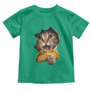 Funny Cat Eating Taco Toddler T Shirt Mexican Food Lover Gift TS12 Irish Green Print Your Wear
