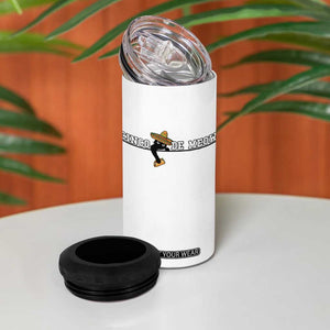 Funny Cinco De Meow 4 in 1 Can Cooler Tumbler Cute Black Cat Eating Taco TS12 Print Your Wear