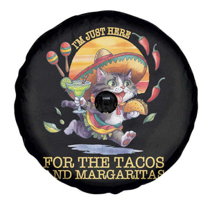 Funny Cinco De Mayo Cat Spare Tire Cover Just Here For The Tacos And Margaritas TS12 Print Your Wear