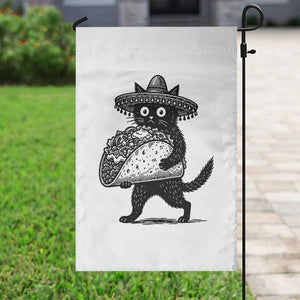Funny Cinco De Mayo Black Cat With Taco Garden Flag Mexican Food Gift TS12 Print Your Wear