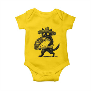 Funny Cinco De Mayo Black Cat With Taco Baby Onesie Mexican Food Gift TS12 Daisy Print Your Wear