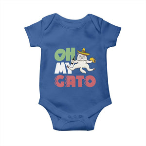 Funny Cinco De Mayo Drunk Cat Baby Onesie Oh My Gato TS12 Royal Blue Print Your Wear