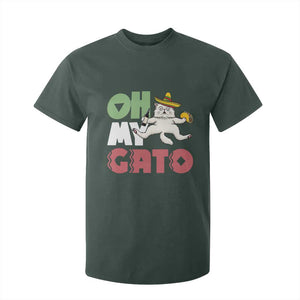 Funny Cinco De Mayo Drunk Cat T Shirt For Kid Oh My Gato TS12 Dark Forest Green Print Your Wear