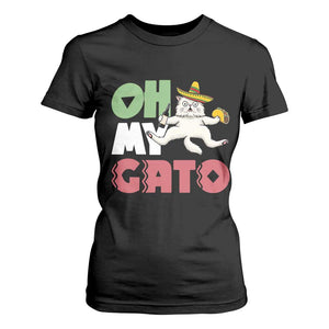 Funny Cinco De Mayo Drunk Cat T Shirt For Women Oh My Gato TS12 Black Print Your Wear