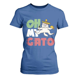 Funny Cinco De Mayo Drunk Cat T Shirt For Women Oh My Gato TS12 Royal Blue Print Your Wear
