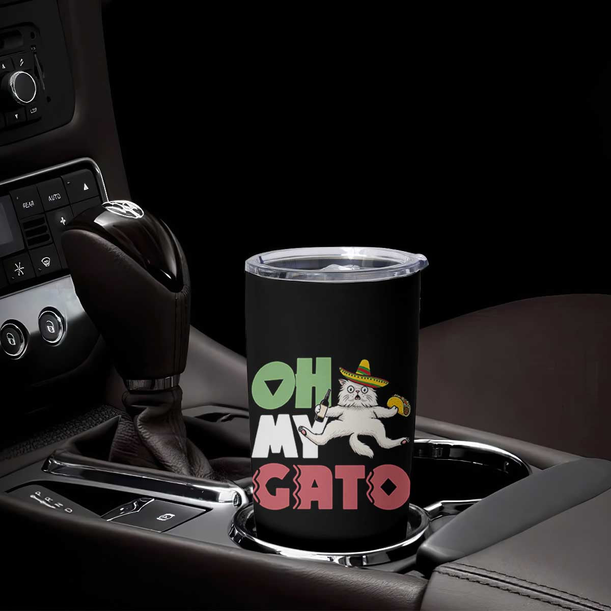 Funny Cinco De Mayo Drunk Cat Tumbler Cup Oh My Gato TS12 Print Your Wear
