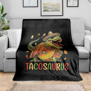 Cinco De Mayo Tacosaurus Throw Blanket Funny Dinosaur Taco Lover Gift TS12 Print Your Wear