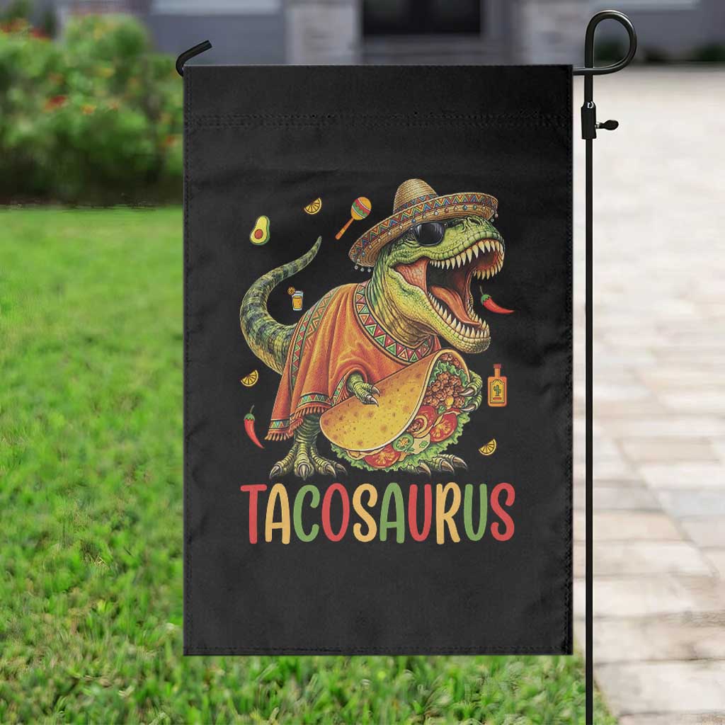 Cinco De Mayo Tacosaurus Garden Flag Funny Dinosaur Taco Lover Gift TS12 Print Your Wear