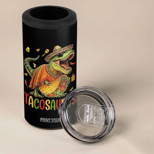 Cinco De Mayo Tacosaurus 4 in 1 Can Cooler Tumbler Funny Dinosaur Taco Lover Gift TS12 Print Your Wear