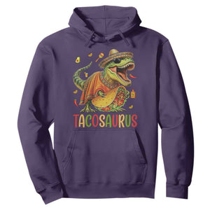 Cinco De Mayo Tacosaurus Hoodie Funny Dinosaur Taco Lover Gift TS12 Purple Print Your Wear