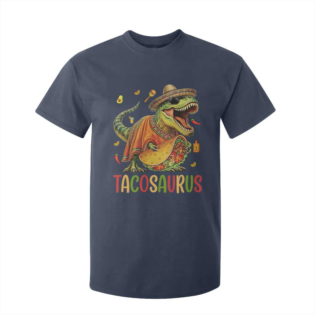 Cinco De Mayo Tacosaurus T Shirt For Kid Funny Dinosaur Taco Lover Gift TS12 Navy Print Your Wear