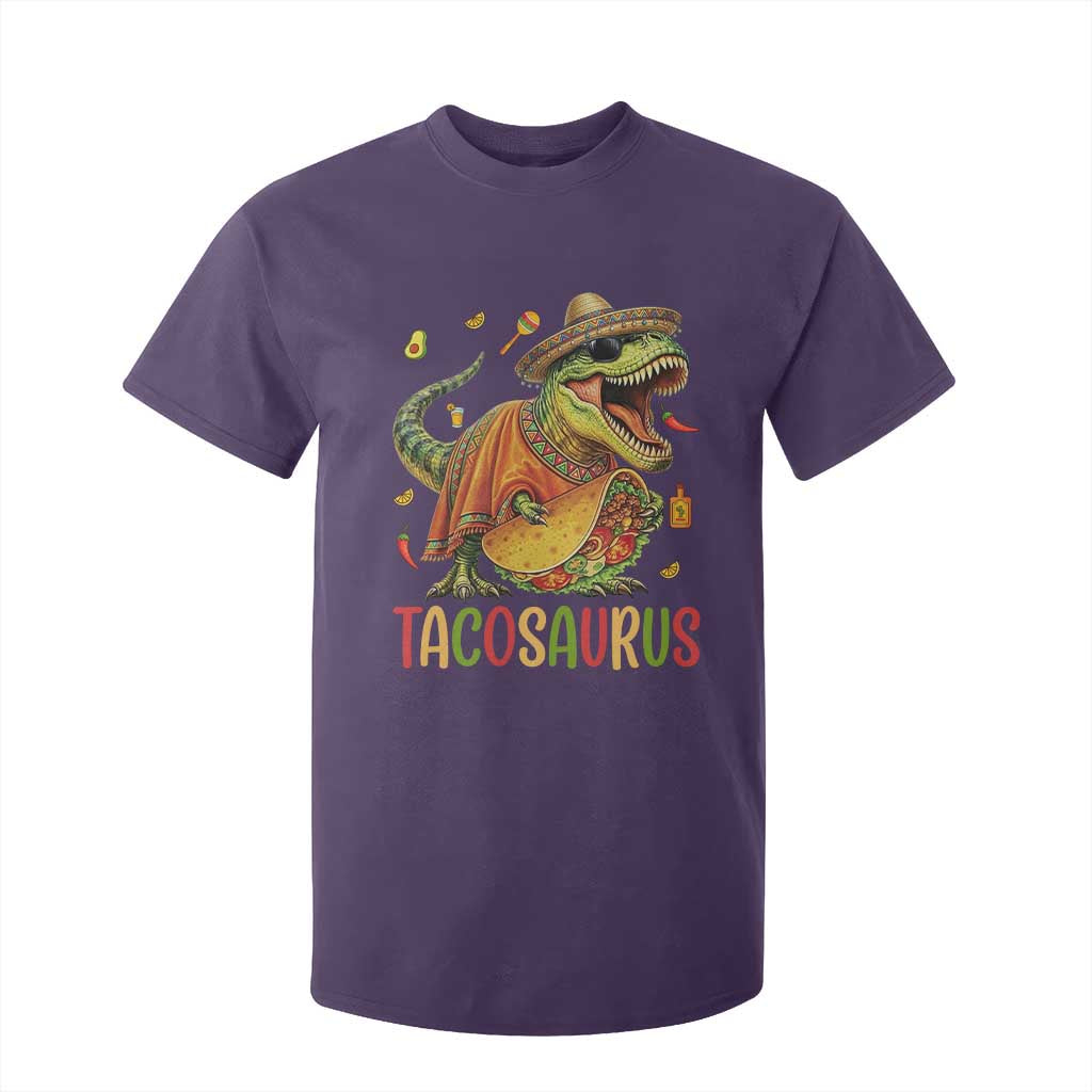 Cinco De Mayo Tacosaurus T Shirt For Kid Funny Dinosaur Taco Lover Gift TS12 Purple Print Your Wear