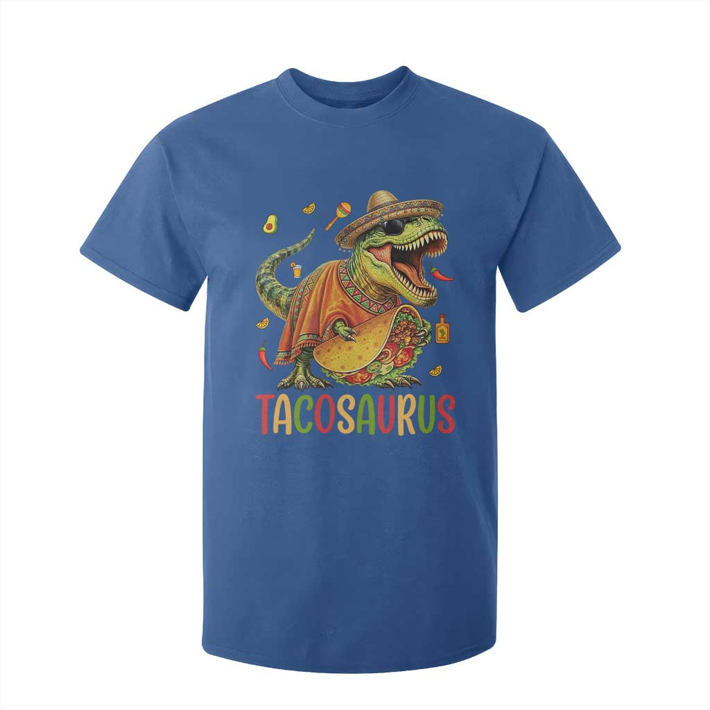 Cinco De Mayo Tacosaurus T Shirt For Kid Funny Dinosaur Taco Lover Gift TS12 Royal Blue Print Your Wear