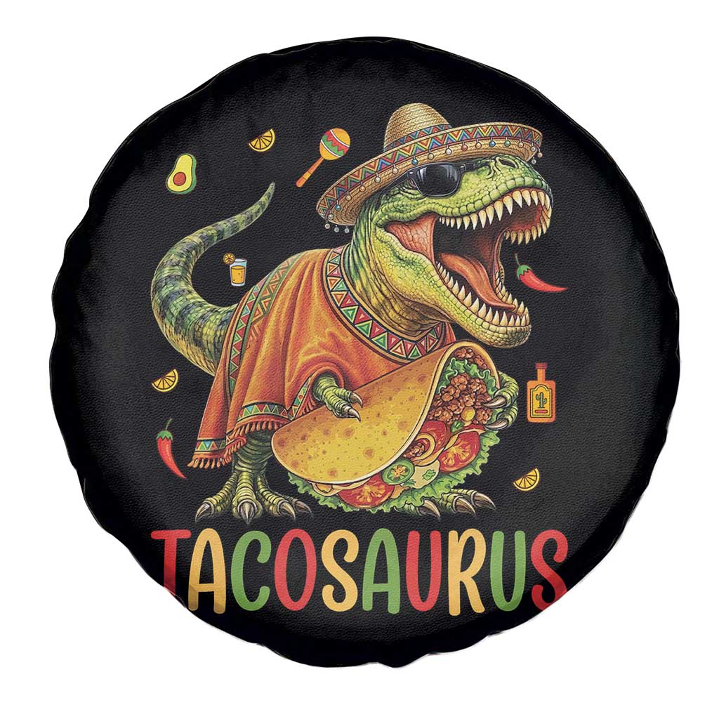 Cinco De Mayo Tacosaurus Spare Tire Cover Funny Dinosaur Taco Lover Gift TS12 Print Your Wear
