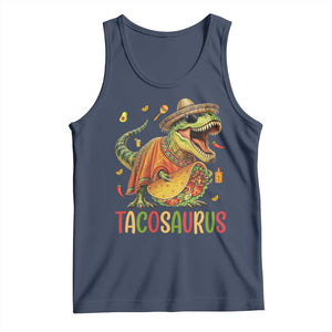 Cinco De Mayo Tacosaurus Tank Top Funny Dinosaur Taco Lover Gift TS12 Navy Print Your Wear