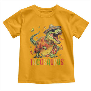 Cinco De Mayo Tacosaurus Toddler T Shirt Funny Dinosaur Taco Lover Gift TS12 Gold Print Your Wear