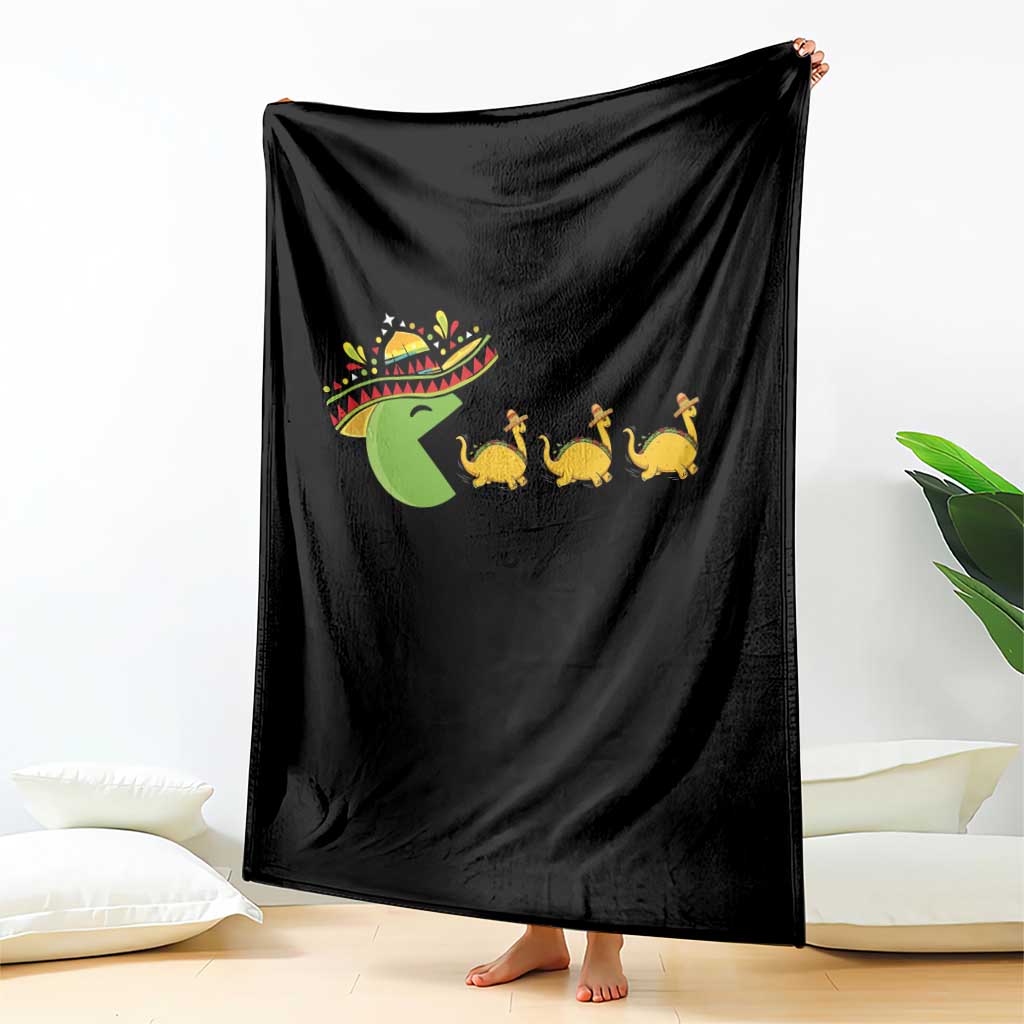 Funny Retro Game Tacosaurus Throw Blanket Cinco De Mayo Taco Lover Gift TS12 Print Your Wear