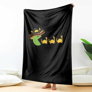 Funny Retro Game Tacosaurus Throw Blanket Cinco De Mayo Taco Lover Gift TS12 Print Your Wear