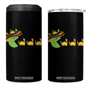 Funny Retro Game Tacosaurus 4 in 1 Can Cooler Tumbler Cinco De Mayo Taco Lover Gift TS12 One Size: 16 oz Black Print Your Wear