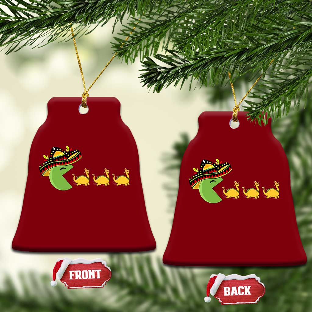 Funny Retro Game Tacosaurus Ceramic Ornament Cinco De Mayo Taco Lover Gift TS12 Print Your Wear