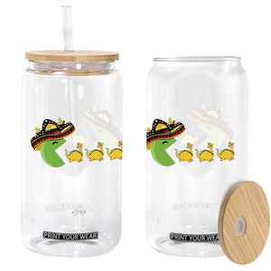 Funny Retro Game Tacosaurus Glass Can Cinco De Mayo Taco Lover Gift TS12 Print Your Wear