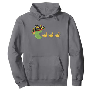 Funny Retro Game Tacosaurus Hoodie Cinco De Mayo Taco Lover Gift TS12 Charcoal Print Your Wear