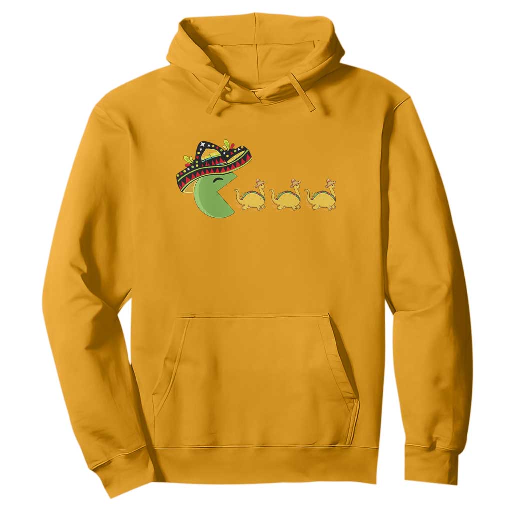 Funny Retro Game Tacosaurus Hoodie Cinco De Mayo Taco Lover Gift TS12 Gold Print Your Wear