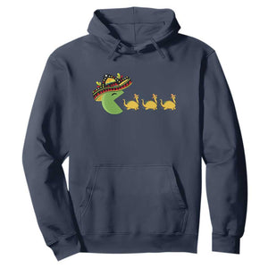 Funny Retro Game Tacosaurus Hoodie Cinco De Mayo Taco Lover Gift TS12 Navy Print Your Wear